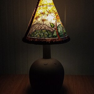 Art Lamp, Home Decor Vintage, Abstract Boho Lamp, Library Decor, Paper Light, Living Room Decor, Desk Ornate Lamp afbeelding 7