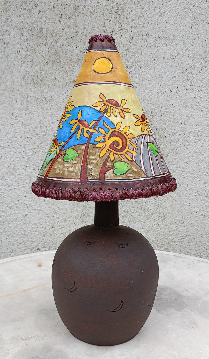 Art Lamp, Home Decor Vintage, Abstract Boho Lamp, Library Decor, Paper Light, Living Room Decor, Desk Ornate Lamp afbeelding 1