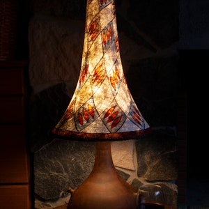 Handmade Cool Lamp, Custom Handpainted Lamp, Table Lamp Modern, Bedside Table Lamp, Abstract Lamp, Handmade Lamp, Rustic Lamp image 2