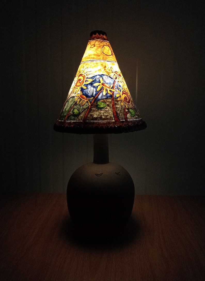 Art Lamp, Home Decor Vintage, Abstract Boho Lamp, Library Decor, Paper Light, Living Room Decor, Desk Ornate Lamp afbeelding 6