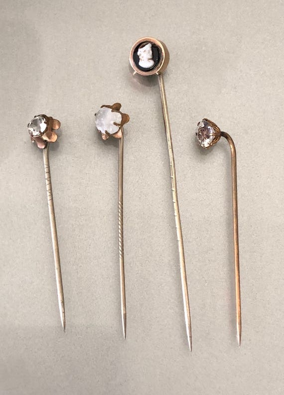 Antique Victorian/Edwardian Stickpin Lot - image 1