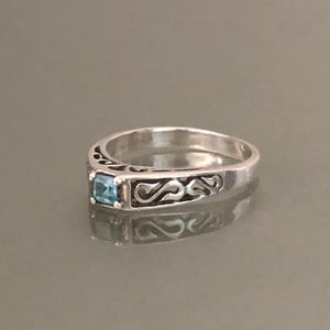 Light Blue Spinel Sterling Silver Ring