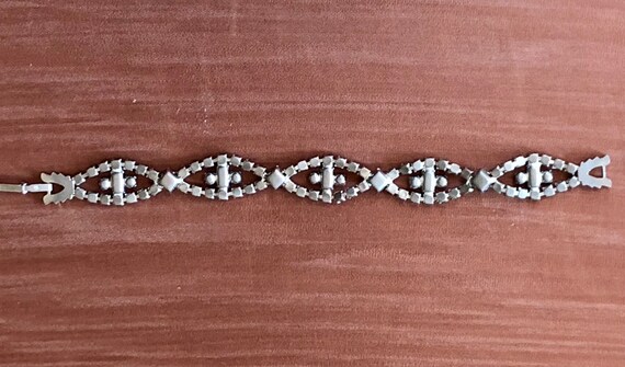 Glamorous Vintage Rhinestone Bracelet - Hallmarked - image 8