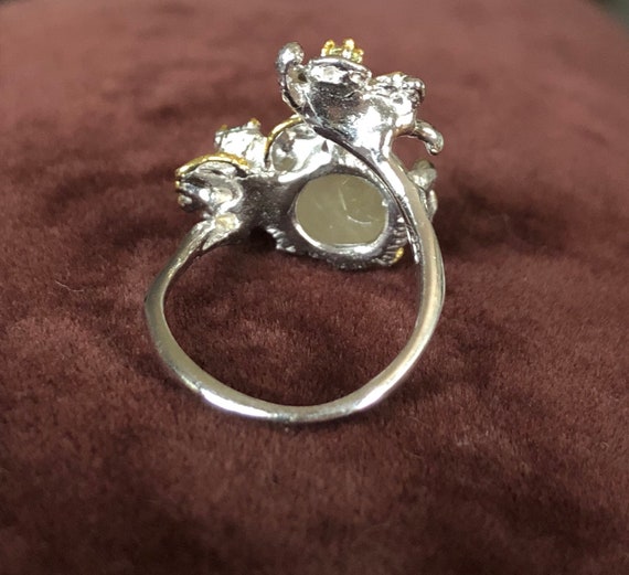 Luxurious Floral Statement Ring with Emerald, and… - image 5