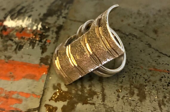 Bold Modern Sterling Silver Statement Ring - image 6