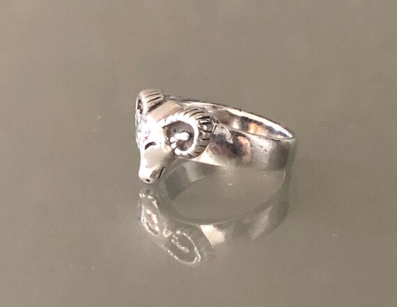 Sterling Silver Rams Head Ring - image 5