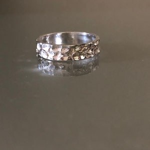 Vintage Textured Sterling Silver Ring Band
