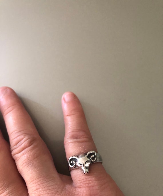 Sterling Silver Rams Head Ring - image 8