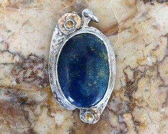 Lazurite/Citrine Pendant