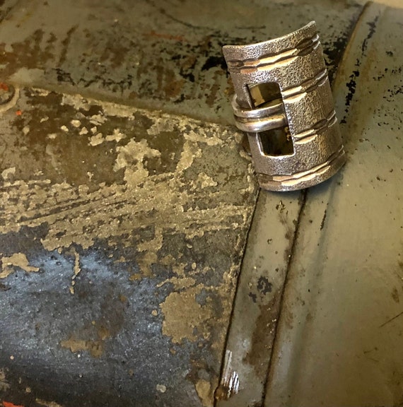 Bold Modern Sterling Silver Statement Ring - image 1