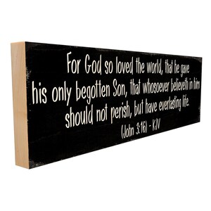 John 3:16 Scripture Wall Art - For God So Loved the World - Christian Bible Verse Sign