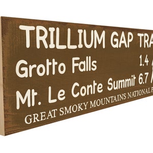 Trillium Gap Trail. Grotto Falls 1.4 Mt. LeConte Summit 6.7 Great Smoky Mountains National Park. Trail Marker