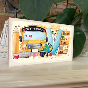 Funny Teacher Appreciation Block Sign for Home or Office - End of School Year Gift
