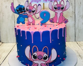 Custom Stitch Cake Topper: Birthday Party Theme