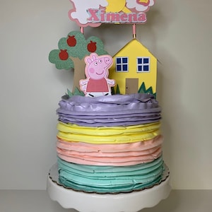Peppa Pig Cake Topper/ Peppa Birthday /Party supply/ Custom cake topper/Personalized cake topper/Personalizado cake topper/cake topper