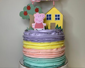 Peppa Pig Birthday Cake Topper: Personalized Party Decor