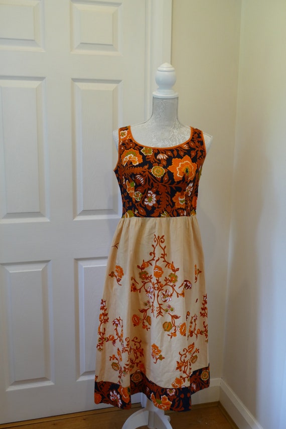 Vintage Original Cotton Sun Dress. Warm Summer Day