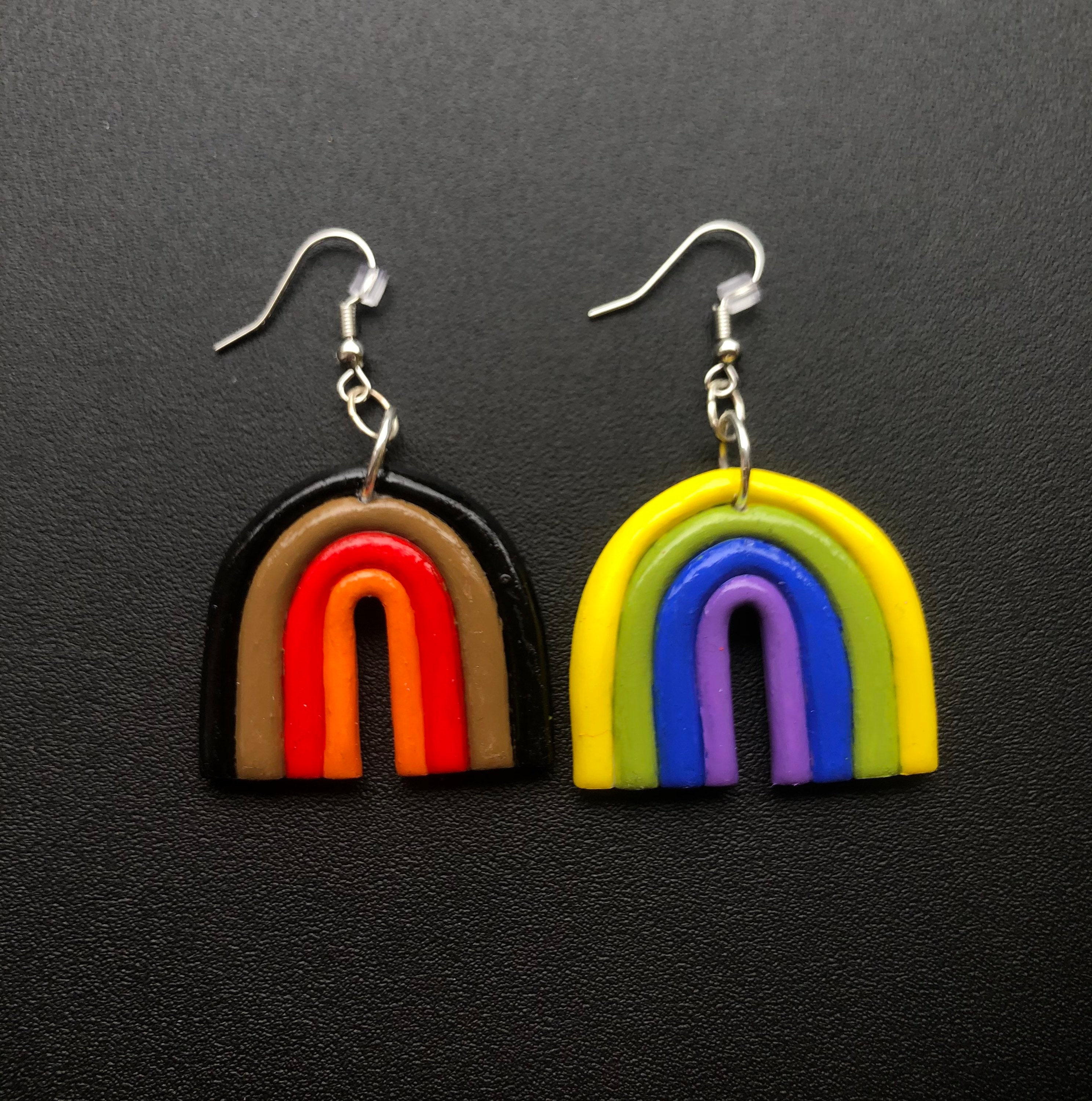 Pride Rainbow Earrings | Etsy