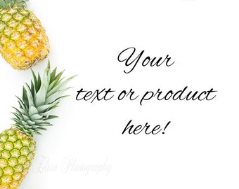 Pineapple Styled Stock Photography | Pineapple mockup | Tropical Fruit mockup | Summer Stock Photo | Instagram Facebook background