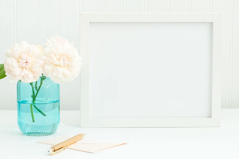 Download Horizontal Frame Mockup Styled Stock Photo Empty frame | Etsy