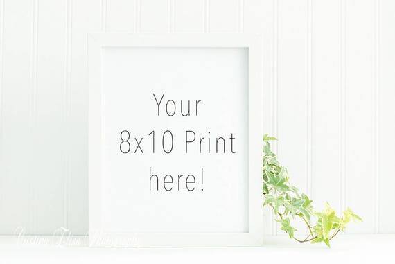 8 X 10 Frame Mockup Styled Stock Black And White Notebooks Etsy