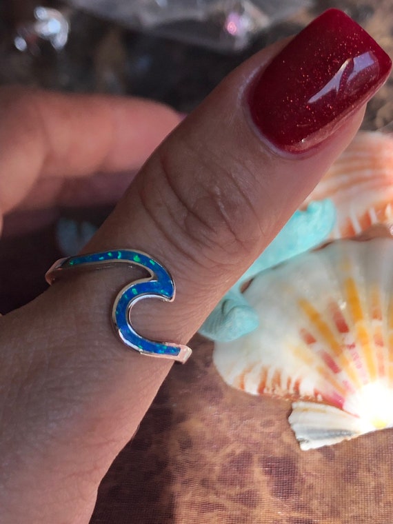 opal wave ring