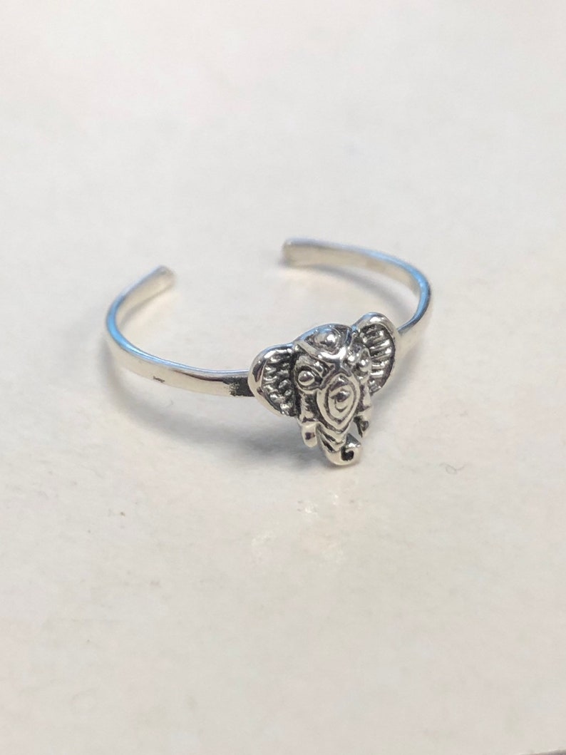 Sterling Silver Adjustable Elephant Toe Ring