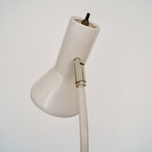 Mid-century Modern Triple Cone Light Floor Lamp in White & Brass image 3