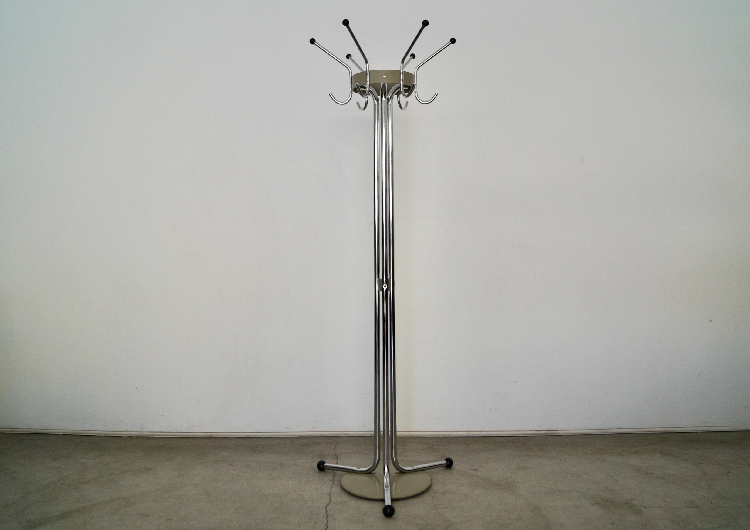 1940 s Art Deco Mid century Modern Chrome Coat Rack Etsy