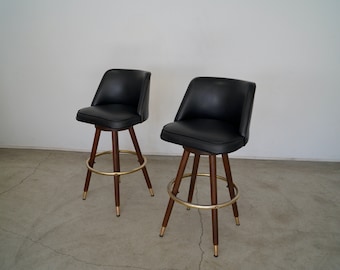 Pair of Mid-century Modern 1960's Bar Stools