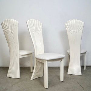 Set of Three 1980’s Art Deco Hollywood Regency Dining Chairs