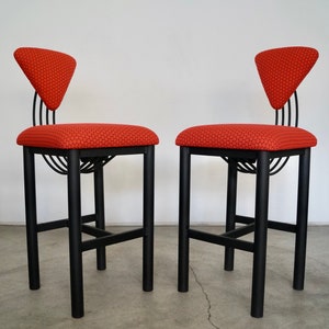 Pair of Postmodern Bar Stools image 1