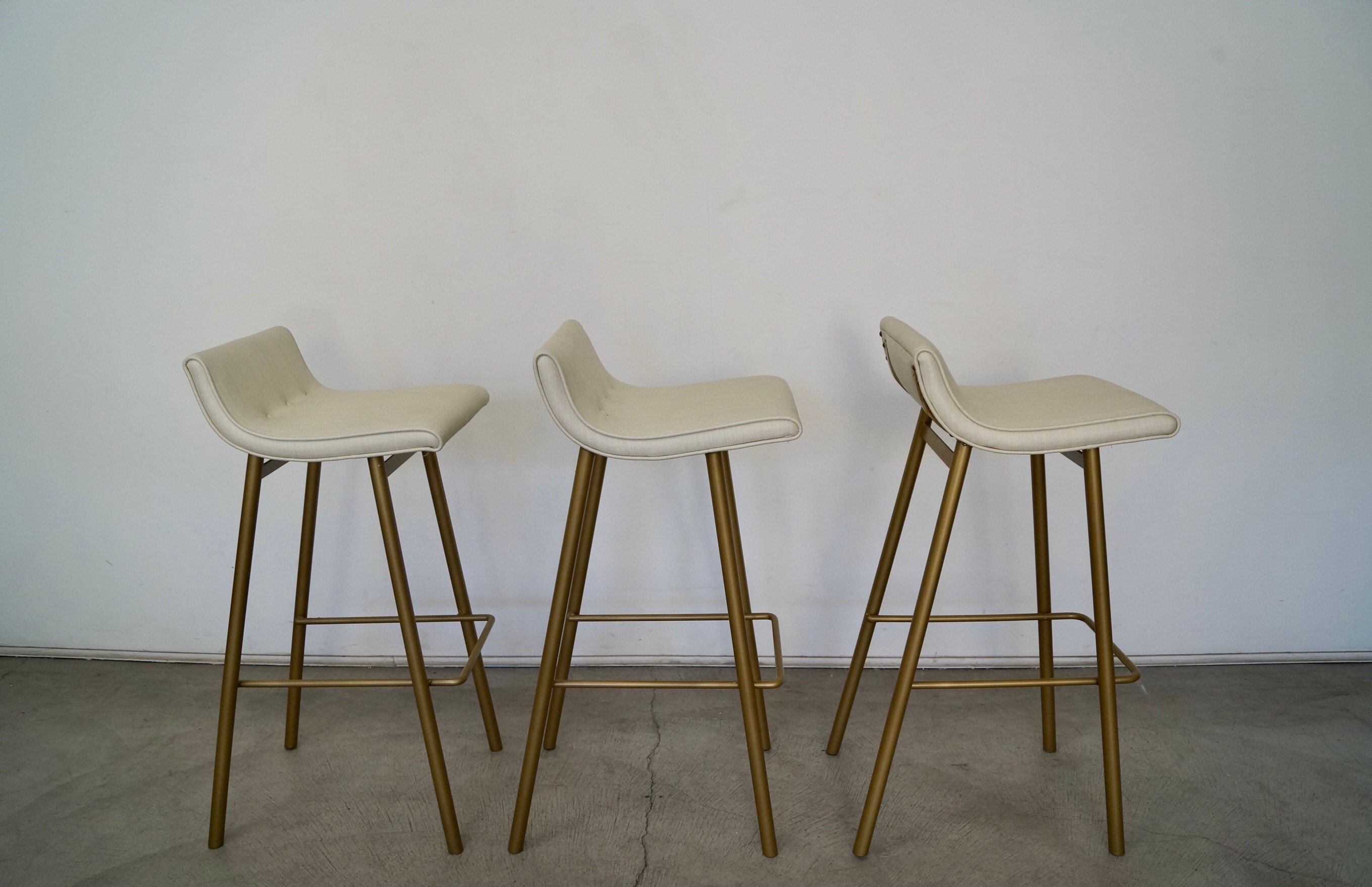 1950 s Mid century Modern Bar Stools Set of 3 Etsy