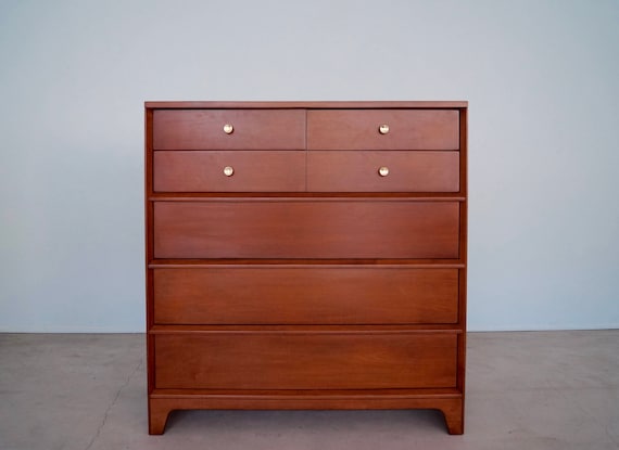 Beautiful Mid Century Modern 6 Drawer Highboy Dresser By Etsy