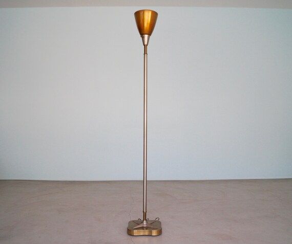 vintage copper floor lamp