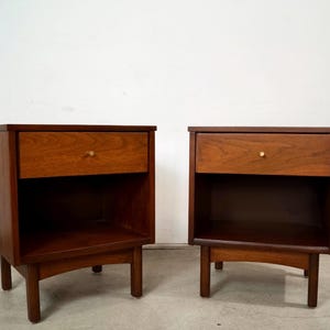 Pair of 1960’s Mid-Century Modern Walnut Nightstands