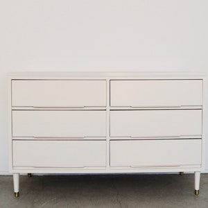 Gorgeous 1950's Mid-century Modern Hollywood Regency Dresser in White image 1