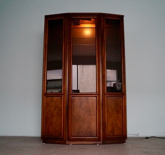 Gorgeous Mid Century Modern China Cabinet Hutch In Walnut By Etsy