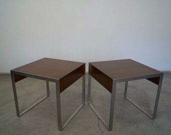 Pair of Postmodern End Tables by Bernhardt - Refinished