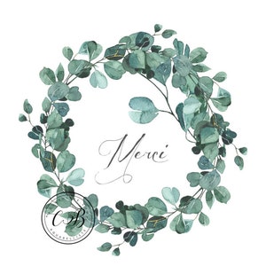 Carte aquarelle Merci