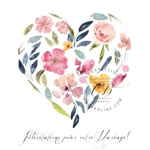 Coeur félicitations mariage