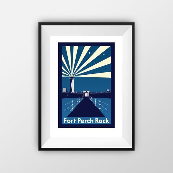 Fort Perch Rock - Travel Poster - the jones boys