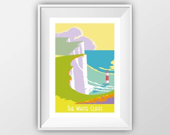 The White Cliffs - Travel Print - the jones boys