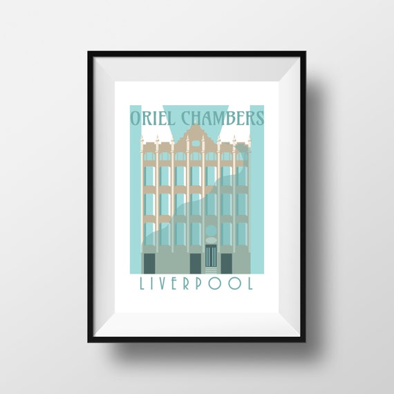 Oriel Chambers Liverpool - Travel Poster - the jones boys