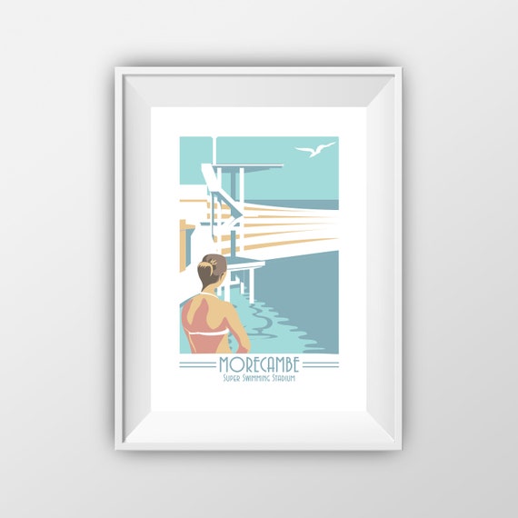 Morecambe Lido - Travel Print - the jones boys