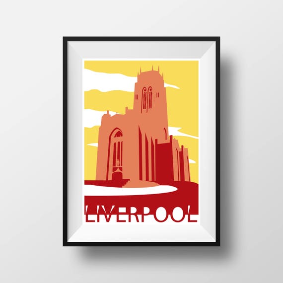 Anglican Cathedral Print - Travel Poster - the jones boys