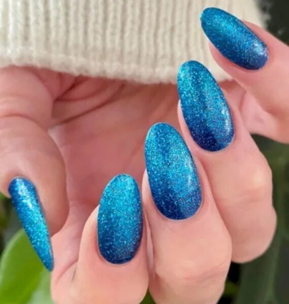 High Tide Color Street Nail Set (ombre Blue to Blue With Glitter) - Etsy