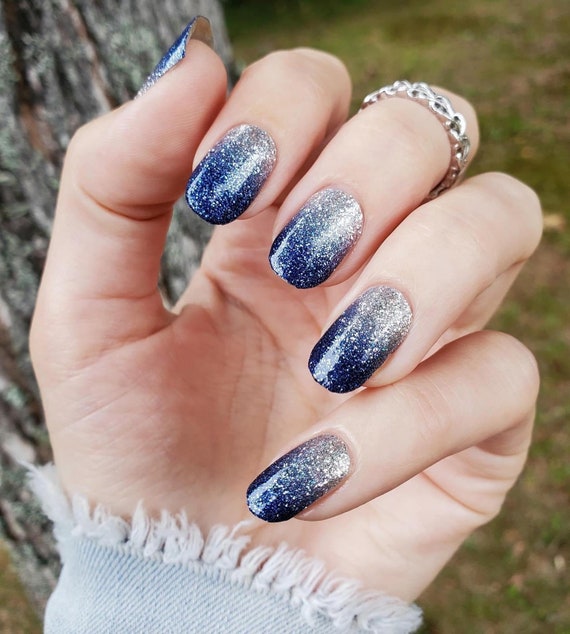 SALE Retired Limited Release Arctic Evening blue to Silver Ombr
