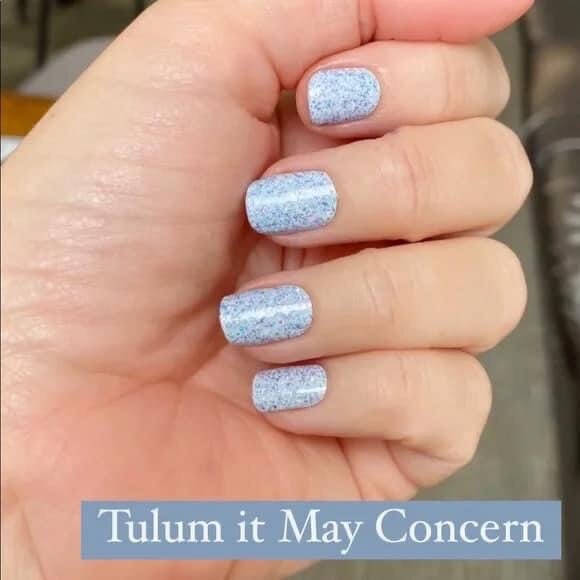 Tulum It May Concern blue Glitter Polish Color Street Nail Etsy