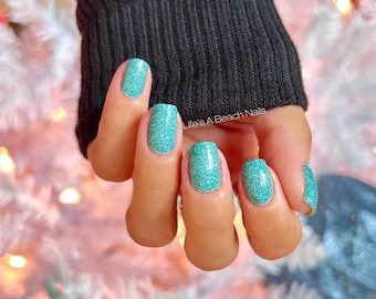 Mistletoe Magic  (Mint Green Sparkle) Retired Color Street Nail Strips